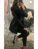 MyLookFeminin,Mon joli manteau noir "col style fourrure"67 € Mode femme fashion