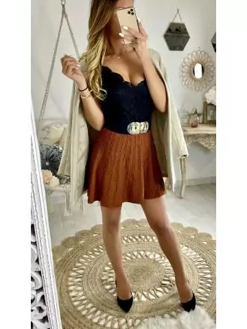 MyLookFeminin,Ma jolie jupe camel plissée lumineuse18 € Vêtements Mode femme fashion
