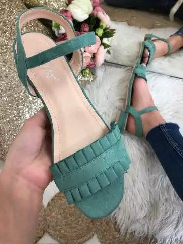 My Look Féminin Mes petites sandales "vert aqua",prêt à porter pour femme