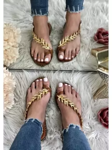 MyLookFeminin,Mes jolies sandales "camel & leaf gold" 13 € Mode Femme