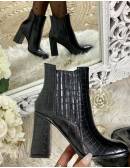 My Look Féminin Mes bottines "black & croco",prêt à porter pour femme