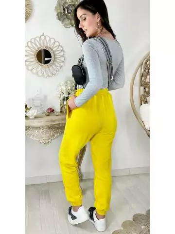 My Look Féminin Mon pantalon style jogging yellow,prêt à porter pour femme