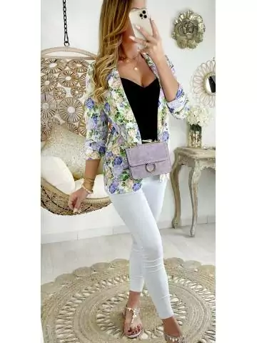 MyLookFeminin,Mon joli Blazer lila flowers "so chic"27 € Vêtements Mode femme fashion