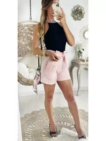 MyLookFeminin,Mon superbe short rose pale et sa ceinture23 € Vêtements Mode femme fashion