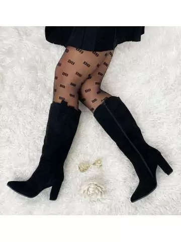 MyLookFeminin,Mes bottes à talon noir suédine "coup de coeur"31 € Vêtements Mode femme fashion