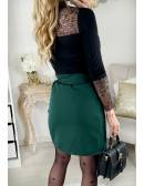 My Look Féminin Ma jolie jupe portefeuille vert émeraude,prêt à porter pour femme
