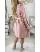 MyLookFeminin,Ma robe cache cœur et satinée rose blush "jolie ceinture "27 € Vêtements Mode femme fashion