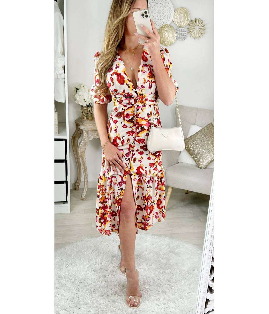 MyLookFeminin,Ma robe longue col V "buttons & flowers"31 € Vêtements Mode femme fashion