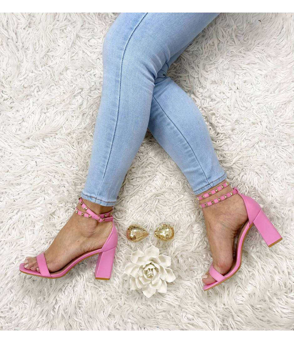 MyLookFeminin,Mes jolies sandales à talon " Pink & Gold" 13 € Mode Femme