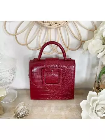 MyLookFeminin,Joli sac rouge "croco et boucle"19 € Vêtements Mode femme fashion