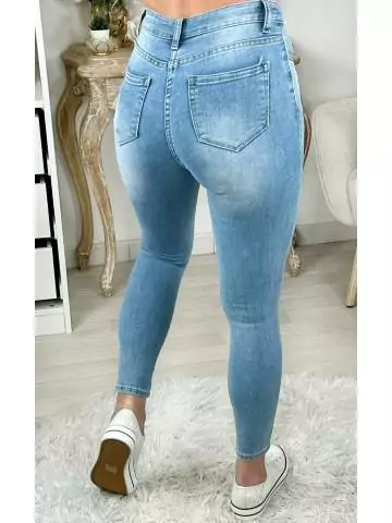 MyLookFeminin,Mon Jeans light blue taille haute "five buttons" II28 € Vêtements Mode femme fashion