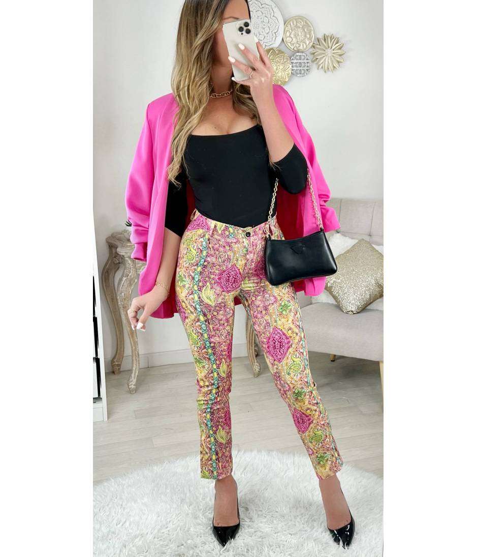 My Look Féminin Mon pantalon droit "Pink Cachemire",prêt à porter pour femme