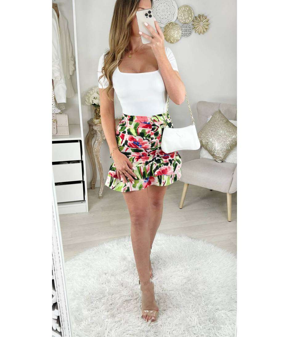 MyLookFeminin,Ma jupe froncée "Summer Print"22 € Vêtements Mode femme fashion