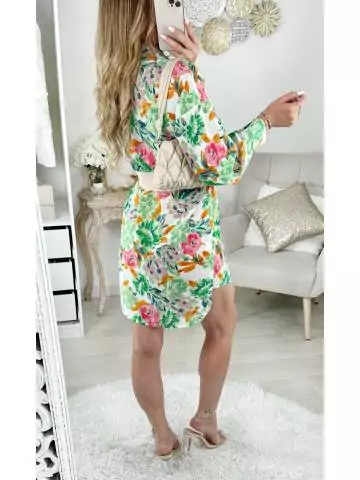 MyLookFeminin,Robe fluide boutonnée "Summer Flowers",prêt à porter mode femme