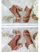 MyLookFeminin,Mes jolies sandales à talon " beige & talon carré"27 € Vêtements Mode femme fashion