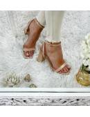 MyLookFeminin,Mes jolies sandales à talon " beige & talon carré"27 € Vêtements Mode femme fashion
