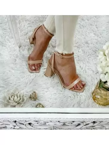 MyLookFeminin,Mes jolies sandales à talon " beige & talon carré",prêt à porter mode femme