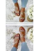 MyLookFeminin,Mes petites sandales lacées "Gold" 11 € Mode Femme