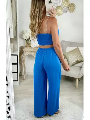 MyLookFeminin,Mon ensemble pantalon & crop top bleu roi " bretelles Diamond"27 € Vêtements Mode femme fashion