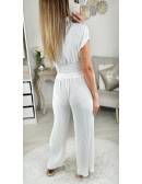 MyLookFeminin,Mon ensemble plissé top blanc smocké et pantalon blanc31 € Vêtements Mode femme fashion