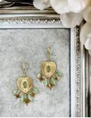 MyLookFeminin,Mes jolies Boucles d'oreilles gold "green & hearts"8 € Vêtements Mode femme fashion