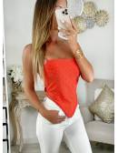 MyLookFeminin,Mon top foulard "jolie broderie orange"15 € Vêtements Mode femme fashion