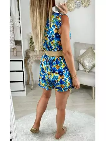 MyLookFeminin,Ma combi short petits volants " Blue & Yellow Flowers"21 € Vêtements Mode femme fashion