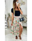 MyLookFeminin,Ma jupe longue boutonnée "punchy flowers"26 € Vêtements Mode femme fashion