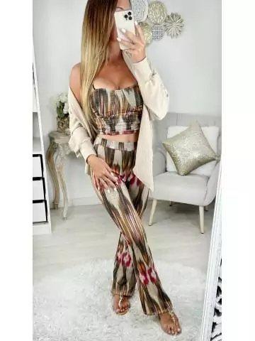 MyLookFeminin,mon ensemble corset smocké et pantalon droit "Shinny Autumn"27 € Vêtements Mode femme fashion
