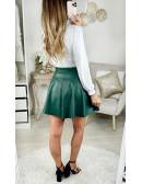 MyLookFeminin,Ma jupe vert émeraude style cuir "patineuse"19 € Vêtements Mode femme fashion