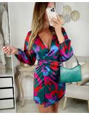 MyLookFeminin,Ma robe effet portefeuille "Green & Color flowers"29 € Vêtements Mode femme fashion