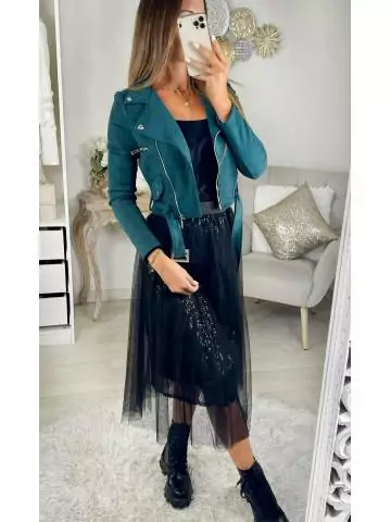 MyLookFeminin,Ma jupe style jupon noire à sequins " Volants & Tulle"24 € Vêtements Mode femme fashion