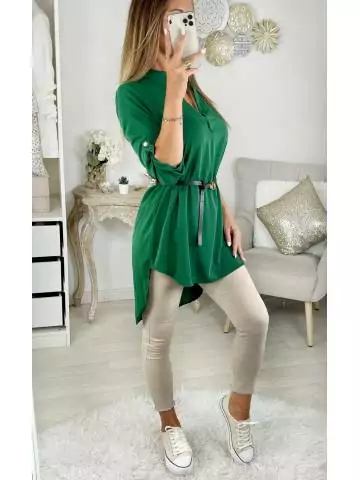MyLookFeminin,Ma petite robe verte style chemise "ceinture inspi"21 € Vêtements Mode femme fashion