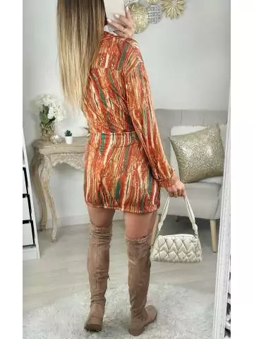 MyLookFeminin,Ma robe portefeuille & nouée scintillante " Autumn Print"27 € Vêtements Mode femme fashion