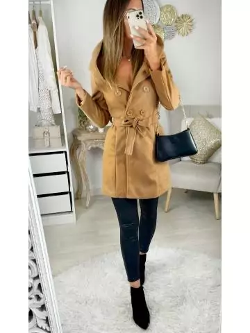 MyLookFeminin,Mon manteau en lainage Camel & hood29 € Vêtements Mode femme fashion