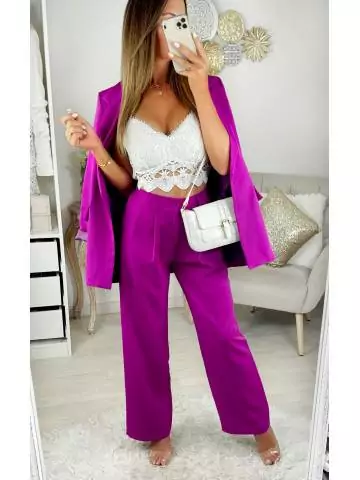 MyLookFeminin,Mon pantalon droit "Purple"22 € Vêtements Mode femme fashion
