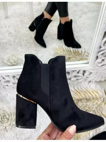 MyLookFeminin,Mes bottines style daim noires à talons29 € Vêtements Mode femme fashion