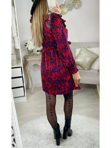 MyLookFeminin,Ma robe cache cœur & effet portefeuille "purple/Red Print"26 € Vêtements Mode femme fashion