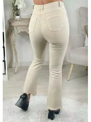 MyLookFeminin,Mon jeans beige "flare""28 € Vêtements Mode femme fashion