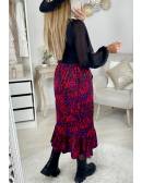 My Look Féminin Ma jupe longue effet portefeuille & volants "Léo Color",prêt à porter pour femme