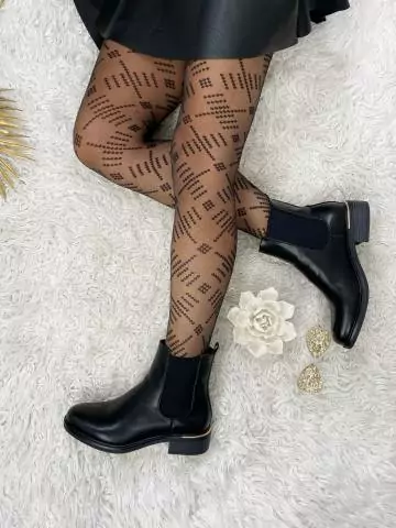 MyLookFeminin,Collants noirs "Graffic",prêt à porter mode femme