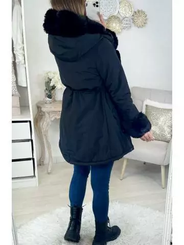 MyLookFeminin,Ma parka noire "Hood & Fur"99 € Vêtements Mode femme fashion