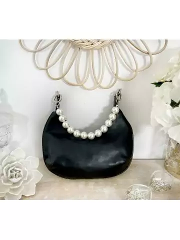 MyLookFeminin,Petit sac style cuir noir " Pearls"19 € Vêtements Mode femme fashion