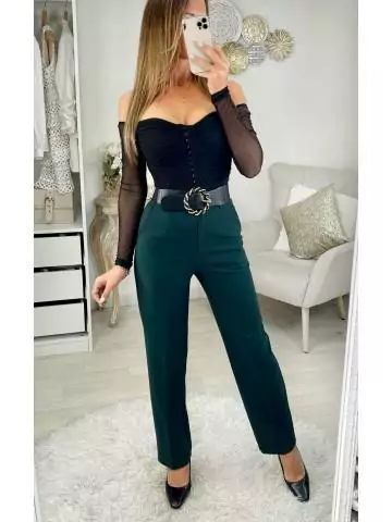 MyLookFeminin,mon pantalon vert émeraude " So Classic"26 € Vêtements Mode femme fashion