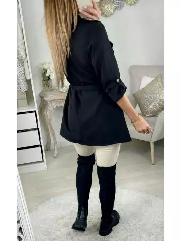 MyLookFeminin,Mon trench mi-long "black & ceinturé"29 € Vêtements Mode femme fashion