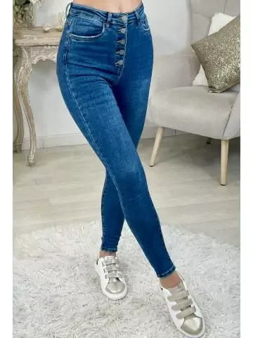 MyLookFeminin,Mon Jeans bleu push-up & taille haute "five buttons"28 € Vêtements Mode femme fashion