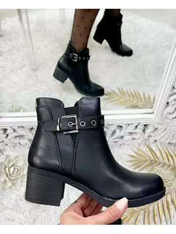 MyLookFeminin,Mes bottines noires à boucle " So basic",prêt à porter mode femme