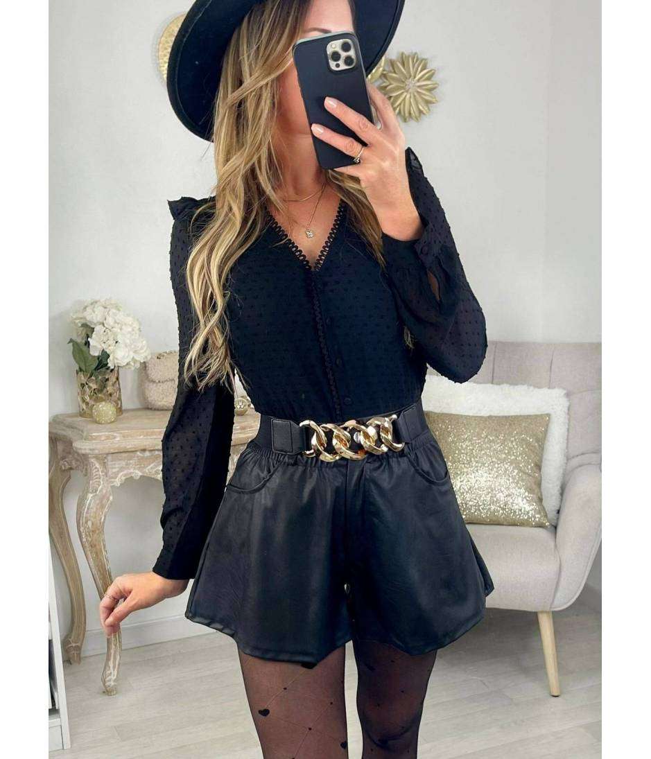 MyLookFeminin,* Mon petit short black style cuir20 € Vêtements Mode femme fashion