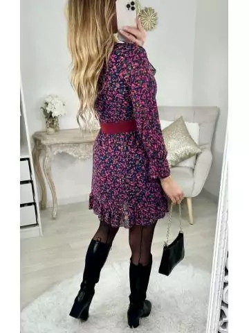 MyLookFeminin,Ma petite robe cache cœur effet portefeuille "Purple flowers"27 € Vêtements Mode femme fashion