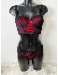 Culotte effet corset "  Red & Black "
